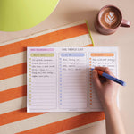 A4 list pad in La Dolce design styled on desk for organising tasks and projects