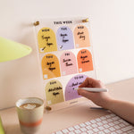 A4 wipeable weekly planner with week at a glance layout and to do section