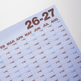 2026-2027 Academic Year Wall Planner | Portrait | Glacier Blue