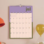 2027 Bold Block A4 Calendar, moon phases and week numbers included