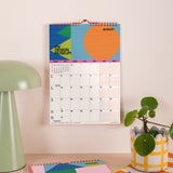 2027 Design Museum Calendar, Bold Type, month to view August with UK and US holidays
