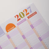 2027 Year Wall Planner | Landscape | Geometric Citrus Splash