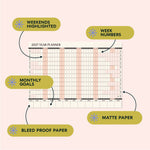 2027 Minimalist Wall Planner, week numbers and moon phases included