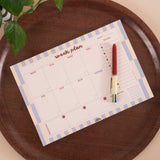 A4 Butter Blue Weekly Planner Pad, Monday to Sunday weekly view