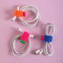 Multicoloured, coded, cable ties, 8 pack