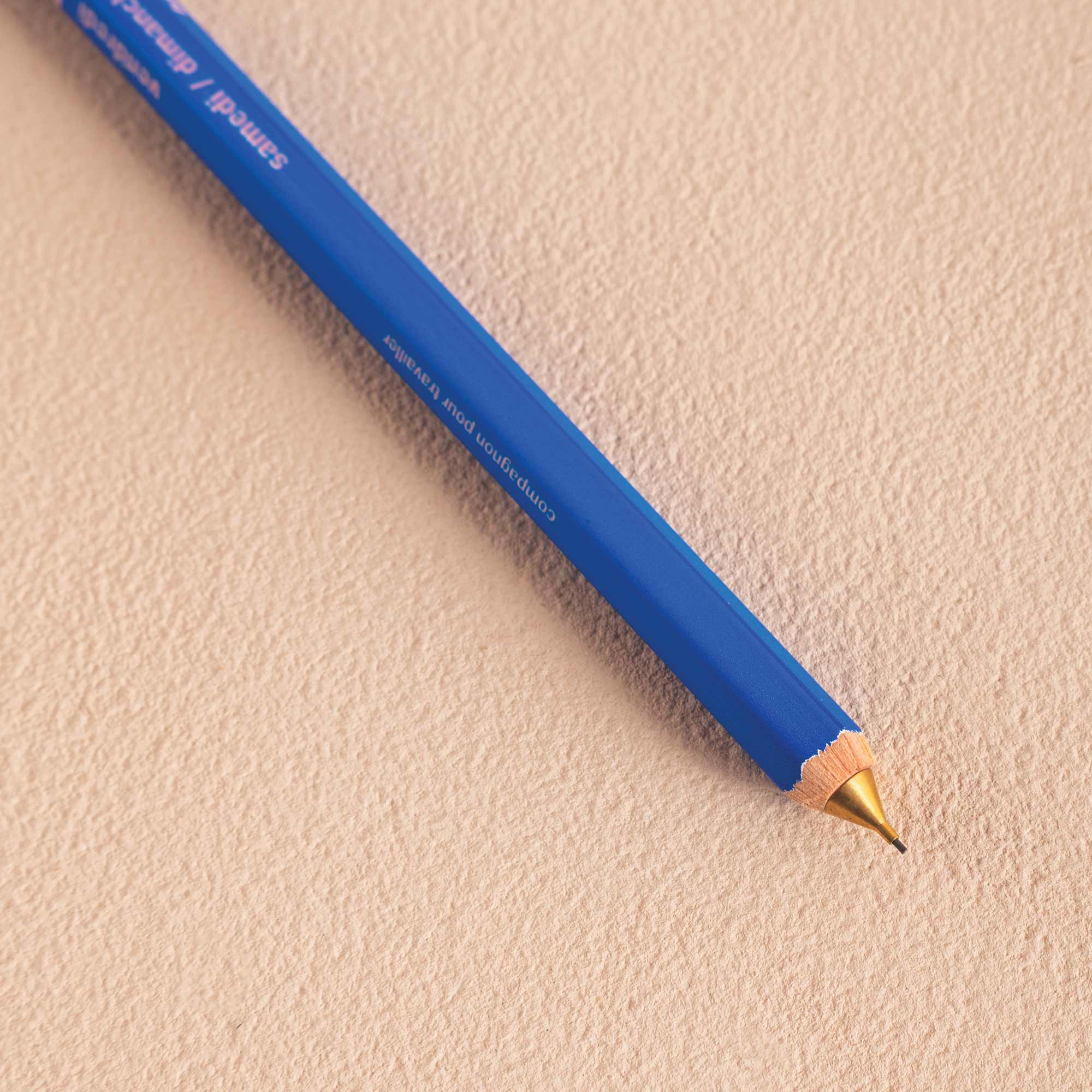 Mechanical pencil in ocean blue, tous les jours french days of the week