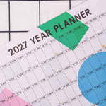 2027 Design Museum Dots & Grids Wall Planner, monthly grid, week numbers