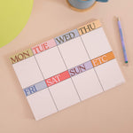 A4 Scandi Weekly Planner Pad, Monday to Sunday weekly view