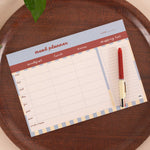 A4 Butter Blue Meal Planner Pad, weekly meal-planning grid covering breakfast, lunch and dinner