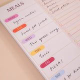 A5 Meal Planner & Shopping List, weekly meal-planning grid with a dedicated shopping list