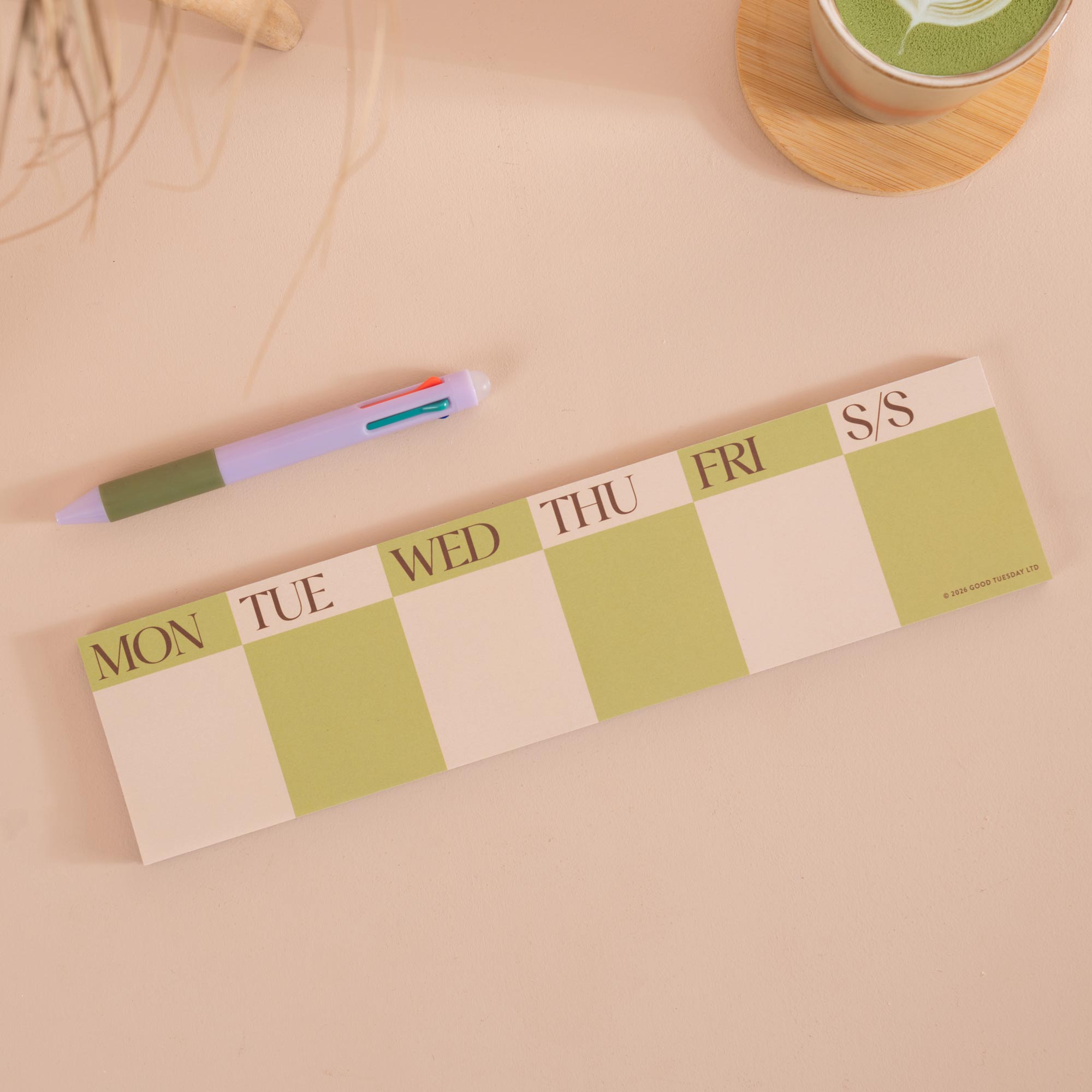 Matcha Keyboard Pad, Monday to Friday arches with an extra notes arch