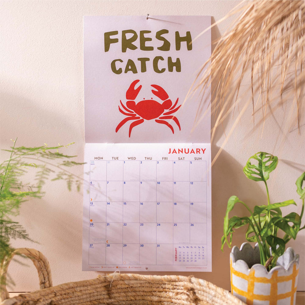 2025 21x21cm Calendar - 100% Recycled Paper, Made in the UK.