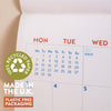 Beach Club Calendar. 2025 large square calendar. Art planner. illustrated calendar. 100% recycled paper. Made in the UK.