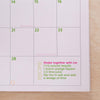 Cocktail Calendar. 2025 large square calendar. Art planner. illustrated calendar. 100% recycled paper. Made in the UK.