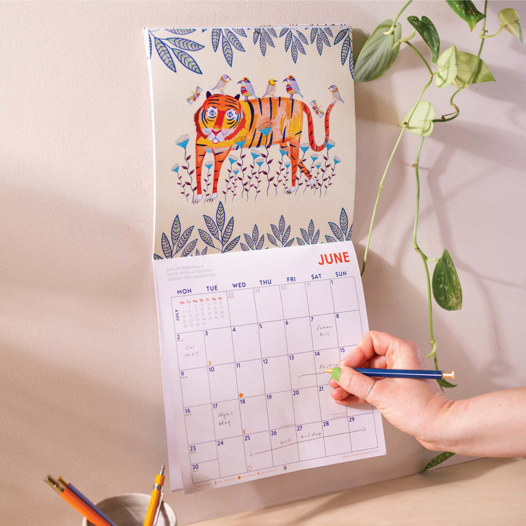 2025 21x21cm Calendar - 100% Recycled Paper, Made in the UK.