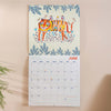 Folk Art Calendar. 2025 large square calendar. Art planner. illustrated calendar. 100% recycled paper. Made in the UK.