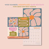 Abstract Flower Calendar. 2025 large square calendar. Art planner. illustrated calendar. 100% recycled paper. Made in the UK.