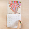 Abstract Art Calendar. 2025 large square calendar. Art planner. illustrated calendar. 100% recycled paper. Made in the UK.