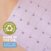 2025 21x21cm Calendar - ashley percivel cat designs on each monthly page. 100% Recycled Paper, Made in the UK.