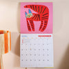 2025 large square calendar. Art planner. illustrated calendar. 100% recycled paper. Made in the UK.