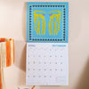 2025 large square calendar. Art planner. illustrated calendar. 100% recycled paper. Made in the UK.