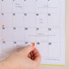 2025 large square calendar. Art planner. illustrated calendar. 100% recycled paper. Made in the UK.