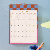2026 Calendar | Checks & Stripes | A4 | Monday Start