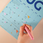 Good Tuesday 2026 A4 Colourburst calendar, bold colours, 12 months January to December