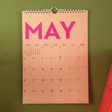 Good Tuesday 2026 A4 Colourburst calendar, bold colours, 12 months January to December