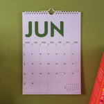 Good Tuesday 2026 A4 Colourburst calendar, bold colours, 12 months January to December