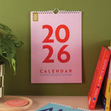 Good Tuesday 2026 A4 Colourburst calendar, bold colours, 12 months January to December