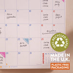 2026 Ocean Mermaid Design Calendar. Recycled Paper, Made in The Uk. Plastic Free Packaging. 