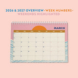 Calendar for 2026 with weekends highlighted 