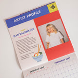 Good Tuesday 2026 Travel Calendar, illustrations by Han Valentine, Manchester based artist, who loves bold colour and shape