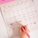 Good Tuesday 2026 calendar, Travel inspired illustrations by Han Valentine, generous boxes for writing, Sunday week start