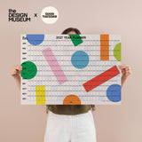 2027 Design Museum Wall Planner, Dots & Grids, landscape 70x49cm, week numbers and moon phases