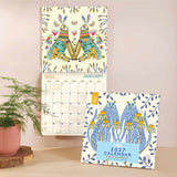 2027 Wall Calendar | Folk Animals by Ashley Percival | Sunday Start
