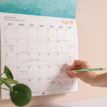 Nina Brooke 2027 wall calendar in use with plans and appointments organised