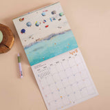 2027 Wall Calendar | Ocean Aerials by Nina Brooke | Sunday Start