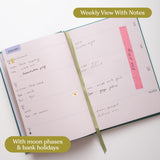 2027 Diary | A5 Hardcover Week to View | Purple Polka