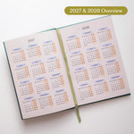 An open Good Tuesday 2027 Diary showing the 2027 and 2028 yearly overviews on both pages.