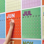Butter and Bold undated year wall planner, 12 pages on a wall, hung up together 