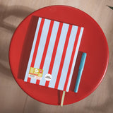2027 Diary | A5 Hardcover Week to View | Red & Blue Stripe