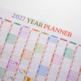 2027 Soft Focus wall planner, week numbers and moon phases included