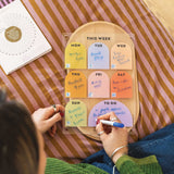 A4 Wipeable Weekly Planner | Recycled Acrylic | Soft Focus Arches | Optional Wall Mounts