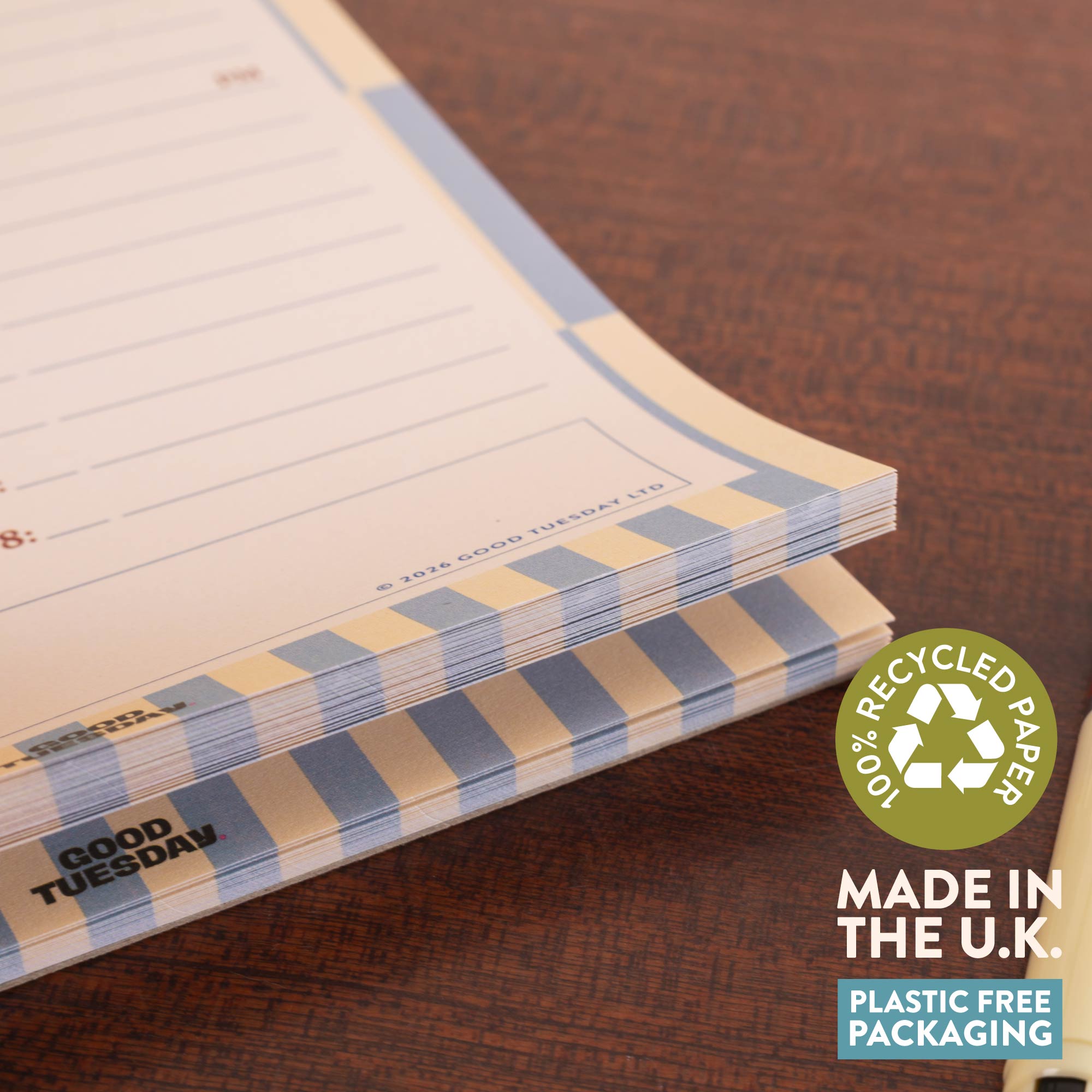 A5 Butter Blue Daily Planner Pad, dedicated to-do list and notes section