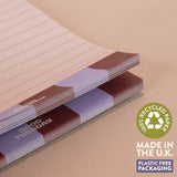 Checks & Stripes To Do List Pad, cardboard backing and glued top edge for a tidy pad