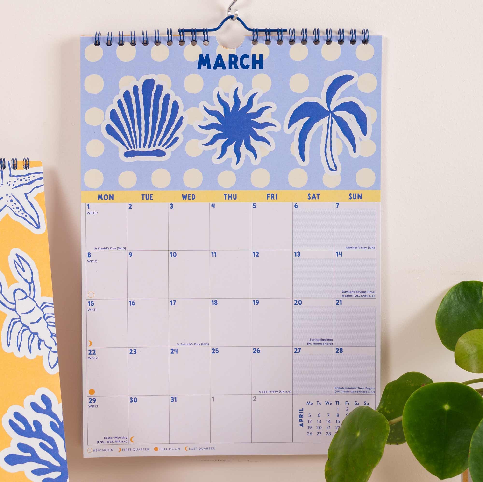 2027 Amalfi Sunshine A4 Calendar, UK and US holidays included