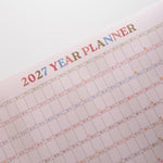 2027 Boho Arches wall planner, warm-toned arch illustrations