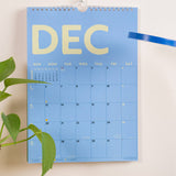 2027 Colourburst A4 Calendar, UK and US holidays included